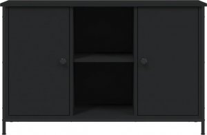 vidaXL Szafka pod TV, czarna, 100x35x65 cm 5