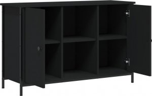 vidaXL Szafka pod TV, czarna, 100x35x65 cm 6