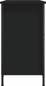 vidaXL Szafka pod TV, czarna, 100x35x65 cm 7