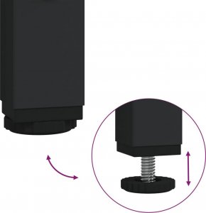 vidaXL Szafka pod TV, czarna, 100x35x65 cm 9