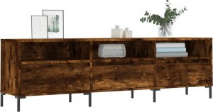 vidaXL Szafka pod TV, przydymiony dąb, 150x30x44,5 cm 3