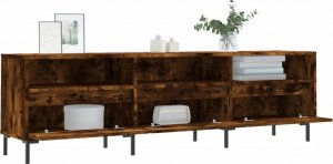 vidaXL Szafka pod TV, przydymiony dąb, 150x30x44,5 cm 4