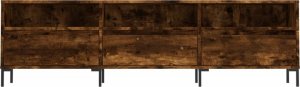 vidaXL Szafka pod TV, przydymiony dąb, 150x30x44,5 cm 5