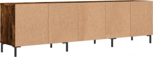 vidaXL Szafka pod TV, przydymiony dąb, 150x30x44,5 cm 8