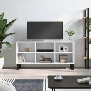 vidaXL Szafka pod TV, biała, 103,5x30x50 cm, materiał drewnopochodny 1