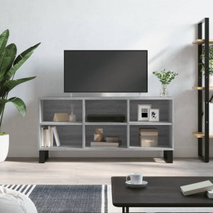 vidaXL Szafka pod TV, szary dąb sonoma, 103,5x30x50 cm 1