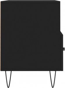 vidaXL Szafka pod TV, czarna, 80x36x50 cm, materiał drewnopochodny 7