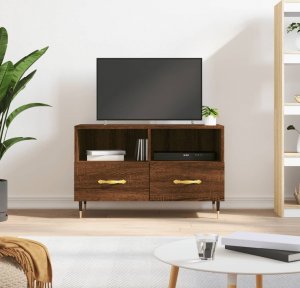 vidaXL Szafka pod telewizor, brązowy dąb, 80x36x50 cm 1