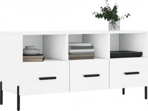 vidaXL Szafka pod TV, biała, 102x36x50 cm 3
