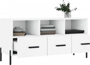 vidaXL Szafka pod TV, biała, 102x36x50 cm 4