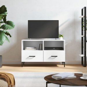 vidaXL Szafka pod TV, biała, 80x36x50 cm, materiał drewnopochodny 1