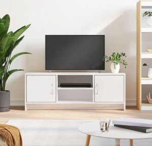 vidaXL Szafka pod telewizor, wysoki połysk, biała, 102x30x37,5 cm 1