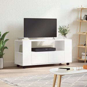 vidaXL Szafka pod TV, biała, 102x34,5x43 cm, materiał drewnopochodny 1