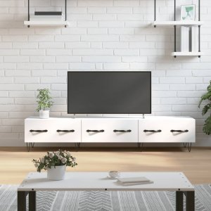 vidaXL Szafka pod TV, biała, 150x36x30 cm, materiał drewnopochodny 1