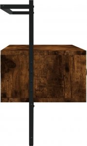 vidaXL Szafka pod telewizor, ścienna, przydymiony dąb, 100,5x30x51 cm 5