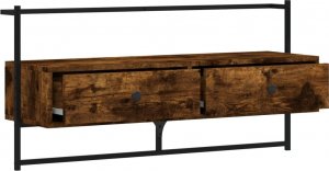 vidaXL Szafka pod telewizor, ścienna, przydymiony dąb, 100,5x30x51 cm 6