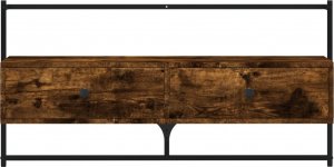 vidaXL Szafka pod telewizor, ścienna, przydymiony dąb, 100,5x30x51 cm 7