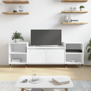 vidaXL Szafka pod TV, biała, 80x36x50 cm, materiał drewnopochodny 1