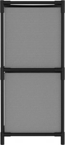 vidaXL Szafka z 4 koszami z tkaniny, szara, 63x30x71 cm, stal 4