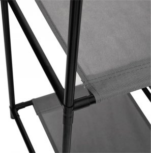 vidaXL Szafka z 4 koszami z tkaniny, szara, 63x30x71 cm, stal 6