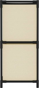 vidaXL Szafka z 4 koszami z tkaniny, kremowa, 63x30x71 cm, stal 4