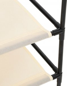 vidaXL Szafka z 4 koszami z tkaniny, kremowa, 63x30x71 cm, stal 6