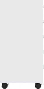 vidaXL Szafka z szufladami i kółkami, biała, wysoki połysk 7