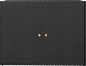 Szafa ogrodowa vidaXL Szafka ogrodowa, czarna, 100x55,5x80 cm, rattan PE 4