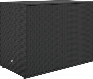 Szafa ogrodowa vidaXL Szafka ogrodowa, czarna, 100x55,5x80 cm, rattan PE 6