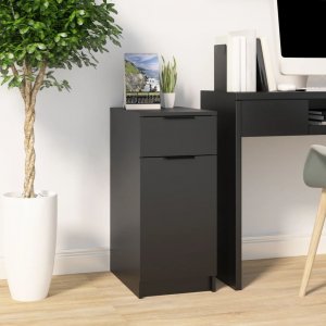 vidaXL Szafka pod biurko, czarna, 33,5x50x75 cm 1