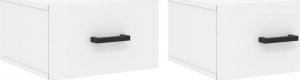 vidaXL Wiszące szafki nocne, 2 szt., białe, 35x35x20 cm 2