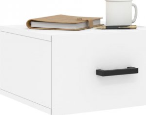 vidaXL Wiszące szafki nocne, 2 szt., białe, 35x35x20 cm 3