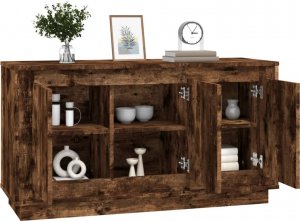 vidaXL Szafka, przydymiony dąb, 102x35x55 cm 4