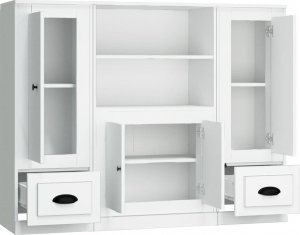 vidaXL Wysokie szafki, 3 szt., białe 6