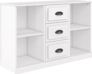 vidaXL Szafka, biała z połyskiem, 104,5x35,5x67,5 cm 2