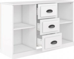 vidaXL Szafka, biała z połyskiem, 104,5x35,5x67,5 cm 3