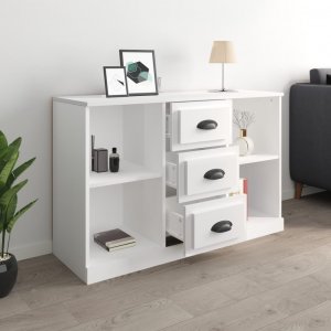 vidaXL Szafka, biała z połyskiem, 104,5x35,5x67,5 cm 6