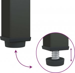 vidaXL Kredens, czarny, 85x40x180 cm, szkło i stal 10