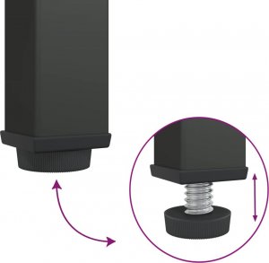 vidaXL Kredens, czarny, 90x40x180 cm, szkło i stal 10