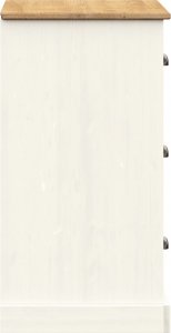 vidaXL Szafka z szufladami VIGO, 78x40x75 cm, biała, lita sosna 6