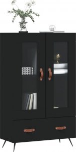 vidaXL Wysoka szafka, czarna, 69,5x31x115 cm 3