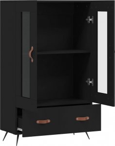vidaXL Wysoka szafka, czarna, 69,5x31x115 cm 5