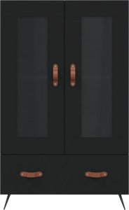 vidaXL Wysoka szafka, czarna, 69,5x31x115 cm 6