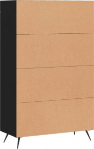 vidaXL Wysoka szafka, czarna, 69,5x31x115 cm 8