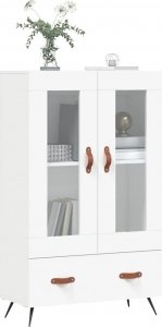 vidaXL Wysoka szafka, biała, 69,5x31x115 cm 3