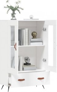 vidaXL Wysoka szafka, biała, 69,5x31x115 cm 4