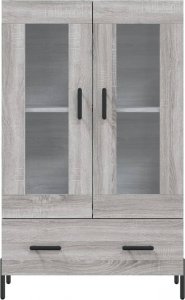 vidaXL Wysoka szafka, szary dąb sonoma, 69,5x31x115 cm 6