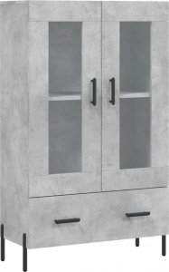 vidaXL Wysoka szafka, szarość betonu, 69,5x31x115 cm 2