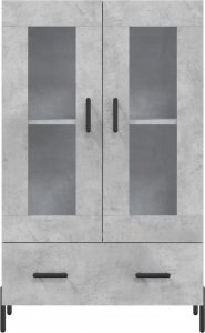 vidaXL Wysoka szafka, szarość betonu, 69,5x31x115 cm 6