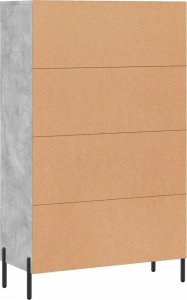 vidaXL Wysoka szafka, szarość betonu, 69,5x31x115 cm 8